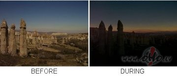 Skaidr�s debes�s bija apa�a, spo�a Saule. Da��jais aptumsums - ...