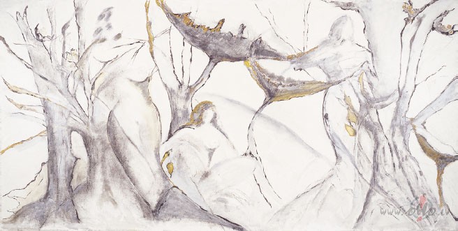 Slapj�, �ep�gs sniegs nokr�t un izk�st uz ielas. Eg�u zari, m�ju ...