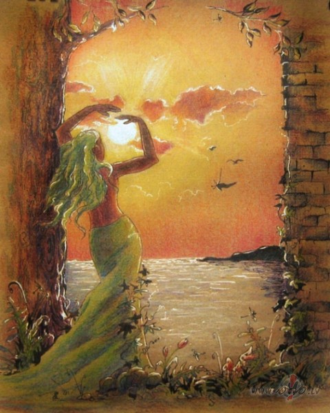 Un atradu es tavu v�ju,kas maigi sp�l�damies n�k,pa maz�m sap�u ...